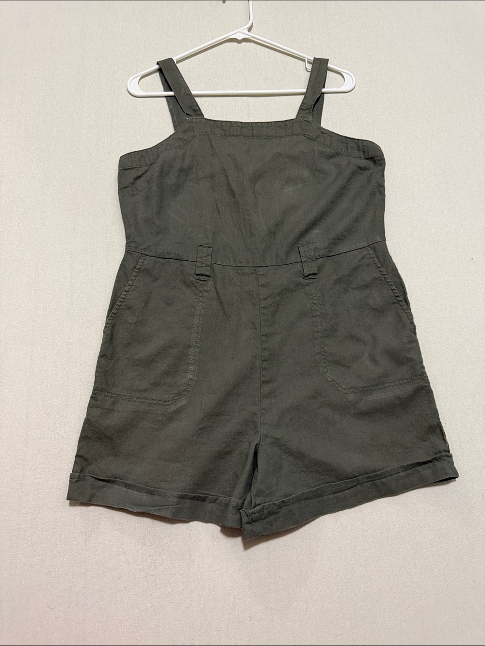 Joe Fresh Olive Green Cotton Romper